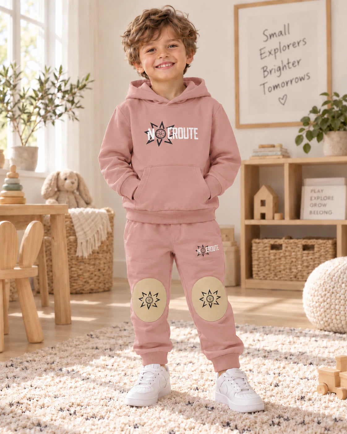Garçon en intérieur — NoCroute Rose poudré
